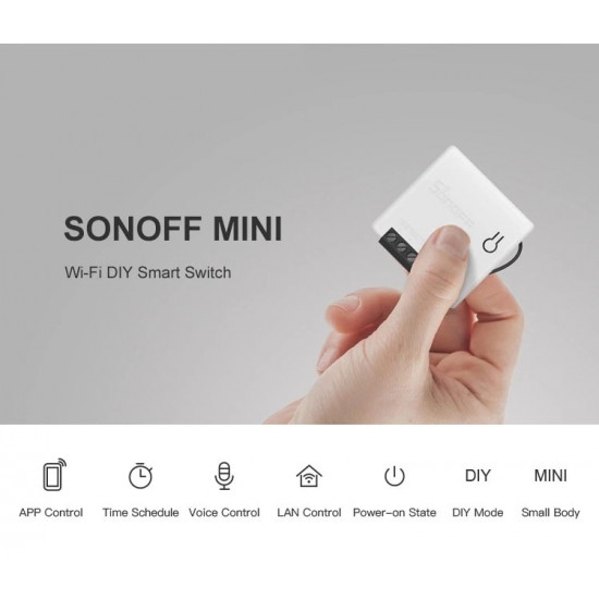 SONOFF  MINI COMMUTATEUR WIFI  BIDIRECTIONEL INTELLIGENT